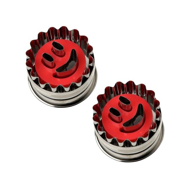 Set de 2 emporte-pièces biscuit linzer NOËL inox <span itemprop=