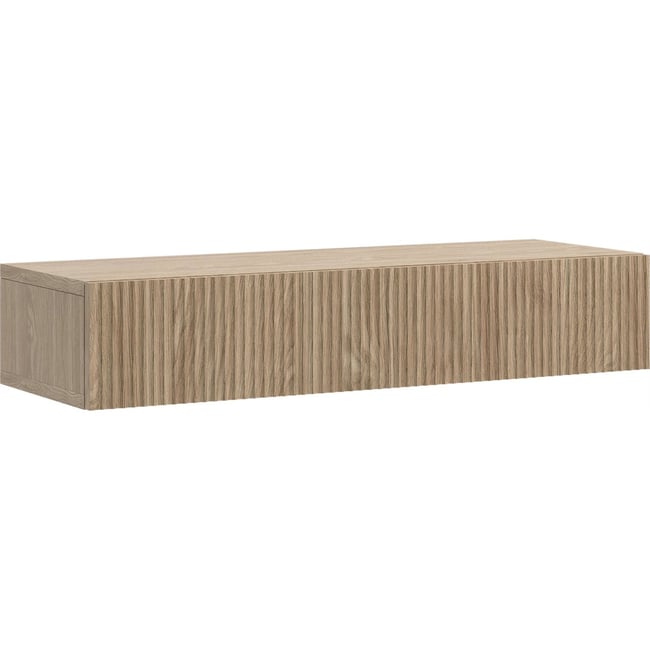 Console suspendue rainurée NOLIE, Tiroir Couleur chêne huilé <span itemprop=