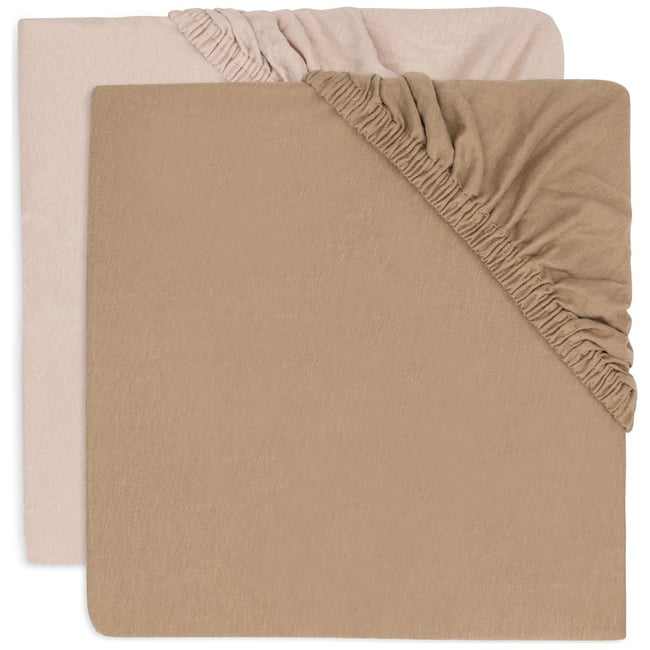 Drap housse rose, marron <span itemprop=