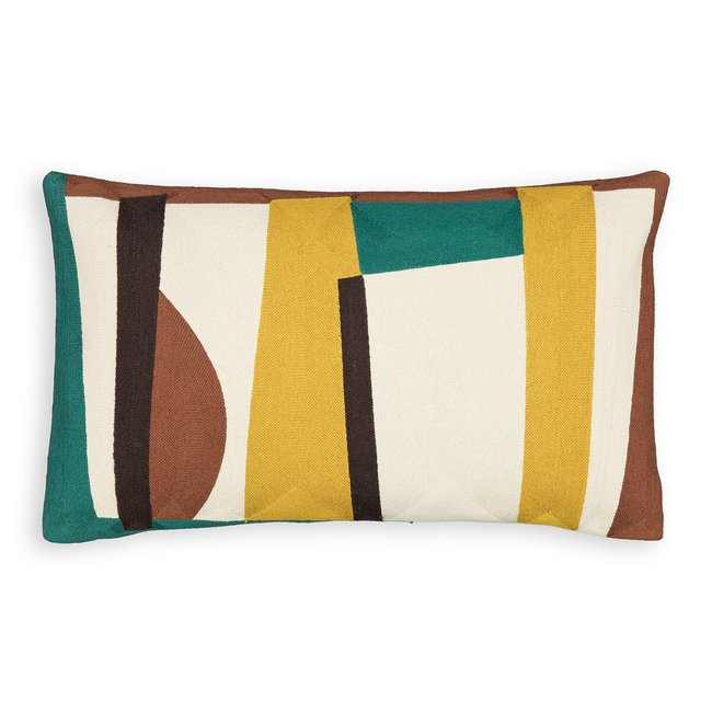 Funda de cojín bordada rectangular, Scolto multicolor <span itemprop=