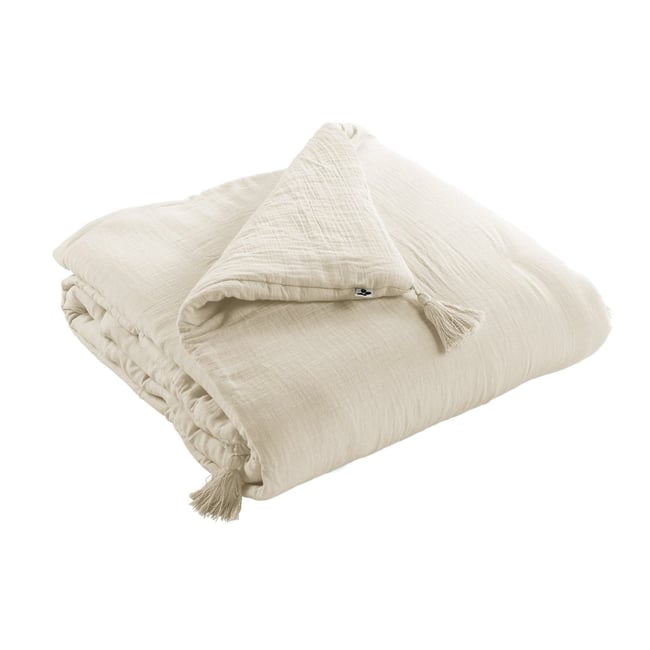 Bout de lit ou Edredon en gaze de coton Gaia - EDEN