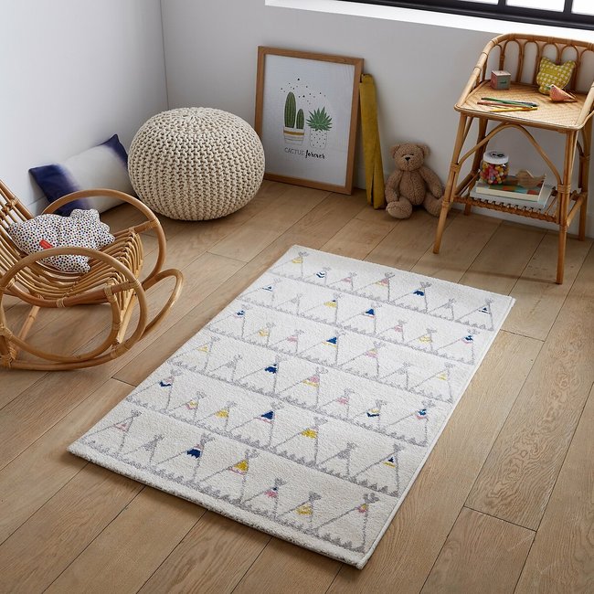 Zoupiou graphic teepee rug, ecru, La Redoute Interieurs | La Redoute