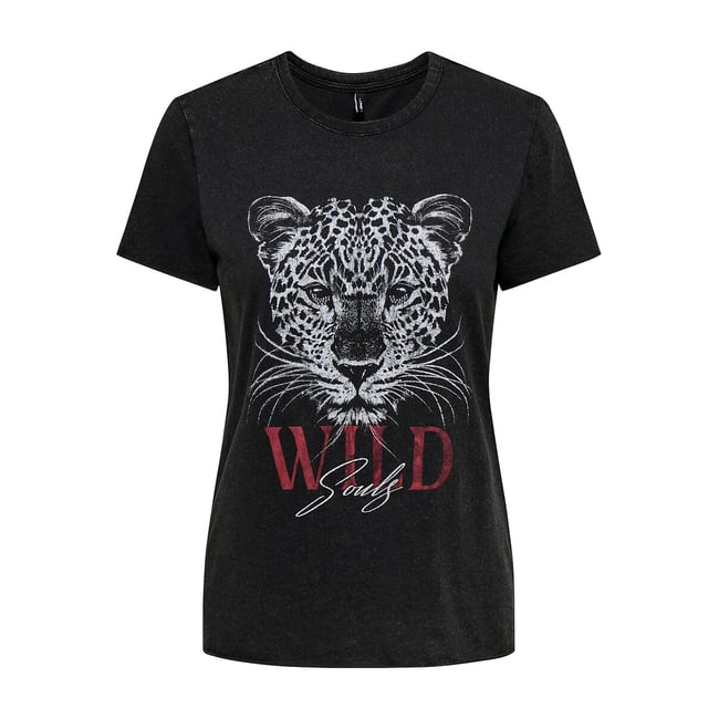 T-shirt col rond à motif - ONLY