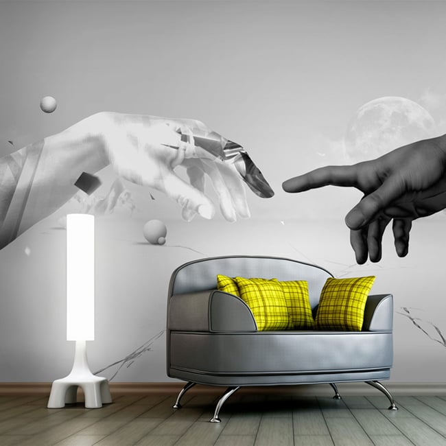 Papier peint intissé panoramique Personnes Intergalactic touch Couleur noir <span itemprop=