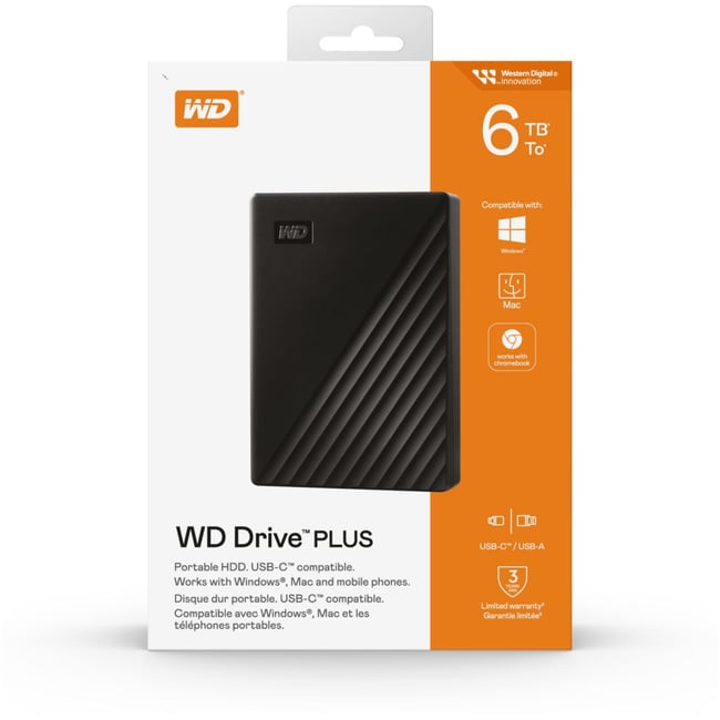 Disque dur externe Drive PLUS 6TB - WESTERN DIGITAL