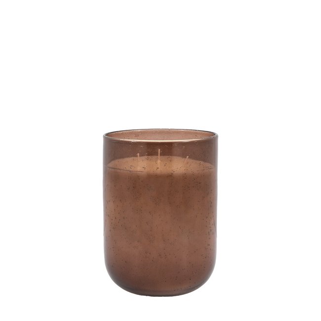 Large Pomegranate Filled Glass Candle, brown, SO'HOME