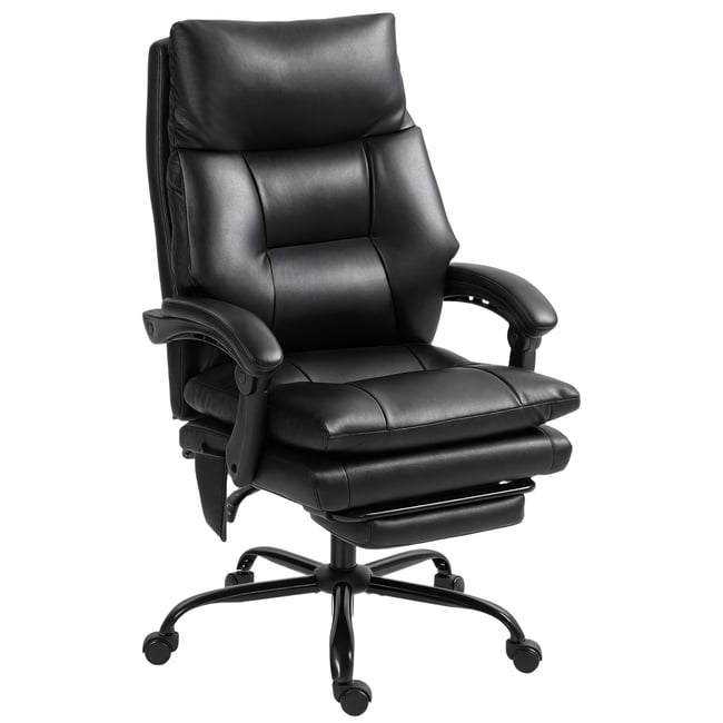 Chaise de bureau PU Noir Couleur noir <span itemprop=