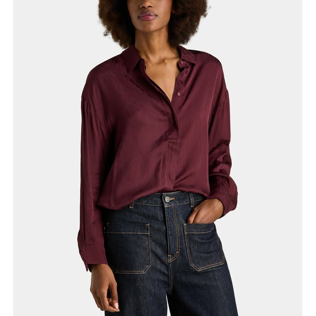 Chemise camille jak rouge foncé <span itemprop=