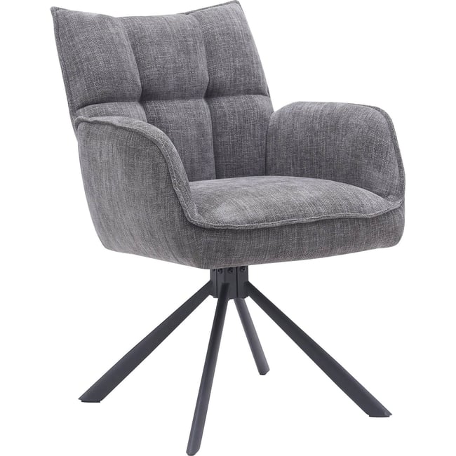 Chaise pivotante rembourrée avec accoudoirs - RECOLLECTION