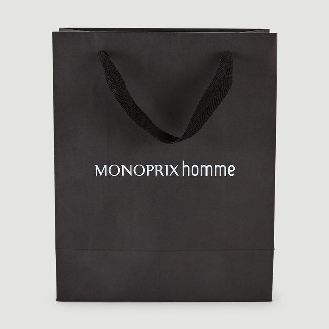 Sac à papier cadeau noir <span itemprop=