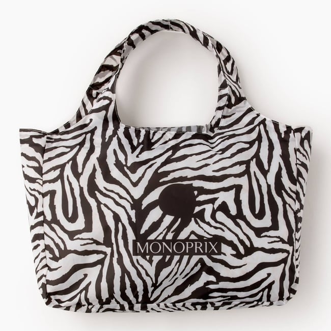 Sac dd Zèbre, en polyester recyclé ,40x11x30cm amaretti <span itemprop=