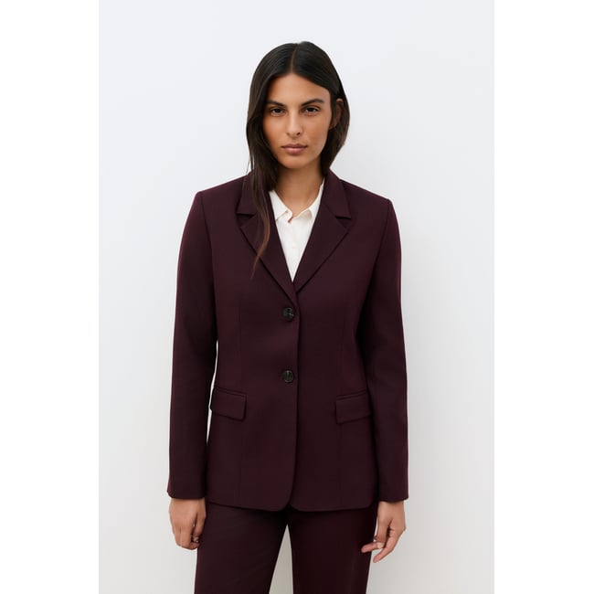 Veste droite col tailleur VMARCO bordeaux <span itemprop=