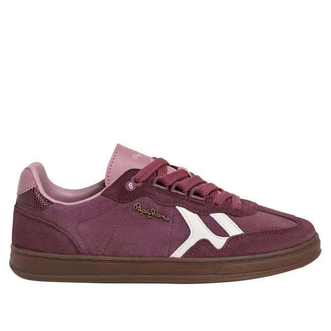 Ball - Baskets En Daim À Semelle Cupsole violet vin <span itemprop=