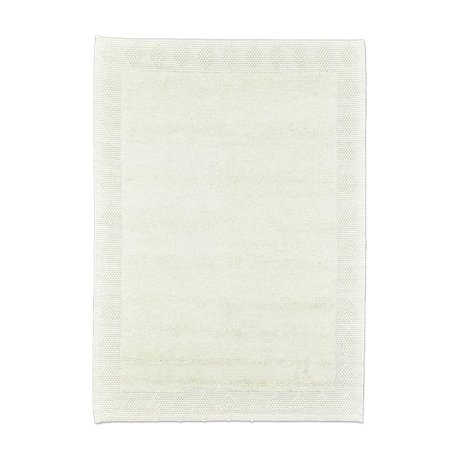 Tapis salon Bergen tissé main laine naturelle Couleur naturel <span itemprop=