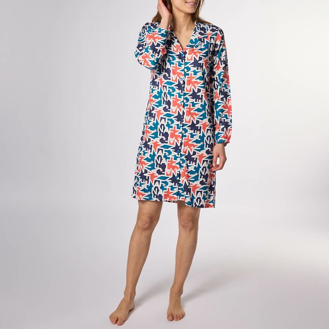 Chemise de nuit fluide Icone imprimé <span itemprop=