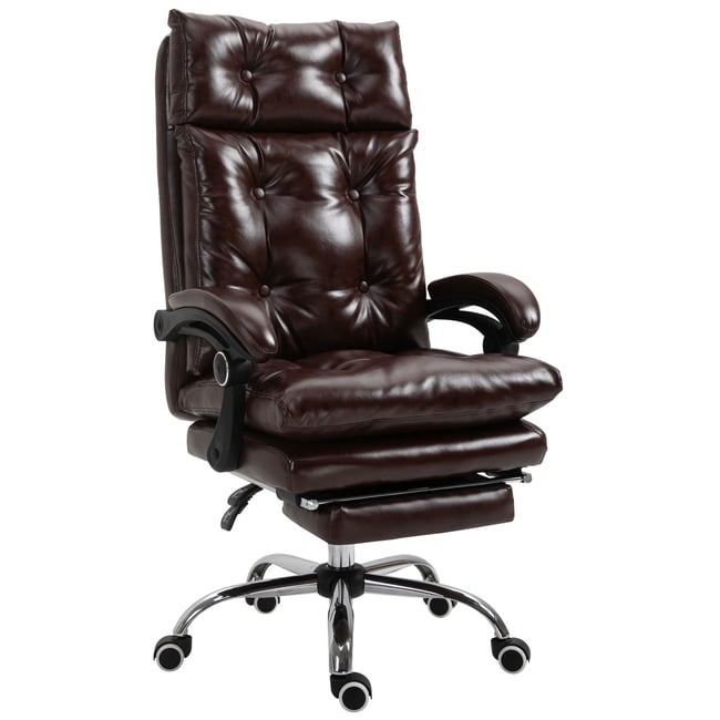 Chaise de bureau Polyuréthane Marron Couleur marron <span itemprop=