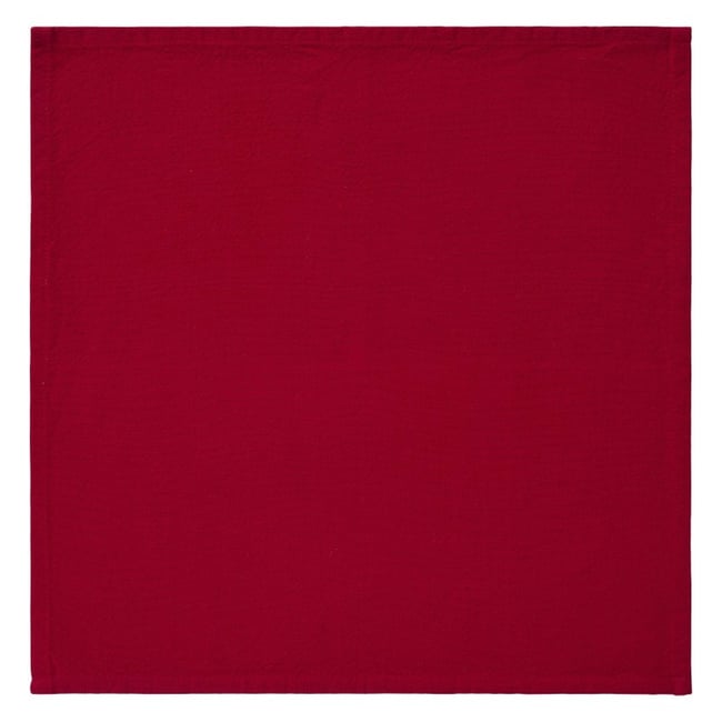 Serviette de table coton rouge <span itemprop=