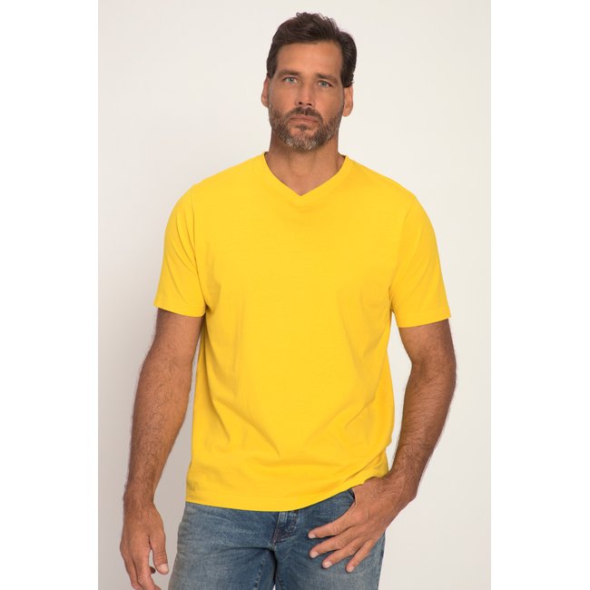 T-shirt con mezze maniche, taglio basic e scollo a girocollo, fino alla tg. 8XL, natura melange | Ulla Popken