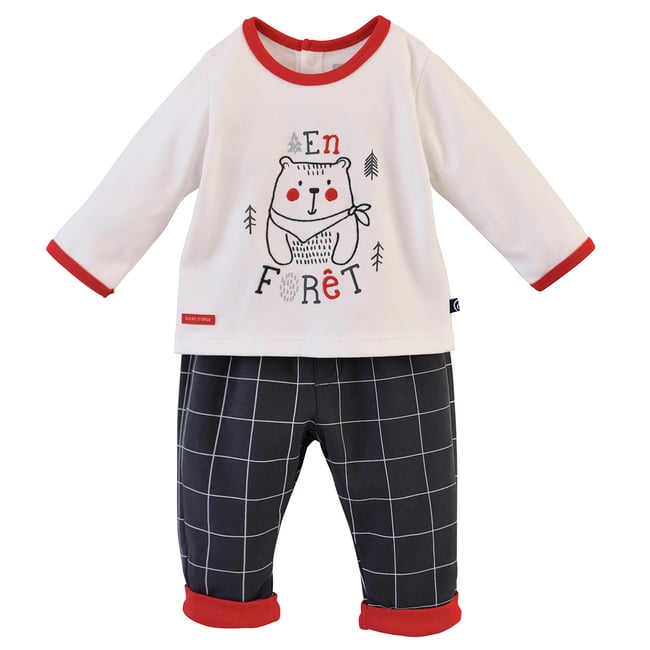 T shirt + pantalon boudha gris <span itemprop=