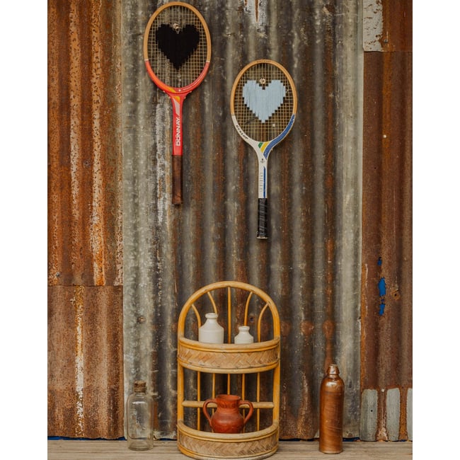 Étagère en rotin Gaëlle N°1601 - Bon état Couleur bois clair <span itemprop=