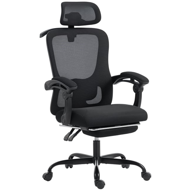 Chaise de bureau Maille (100 % polyester) Couleur noir <span itemprop=