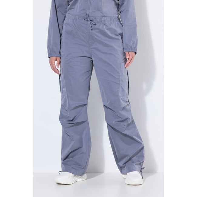 Pantalon cargo Rose, jambe large gris foncé <span itemprop=