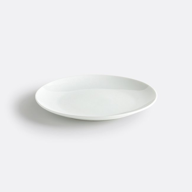 Juego de 4 platos de postre de porcelana, Atola blanco <span itemprop=