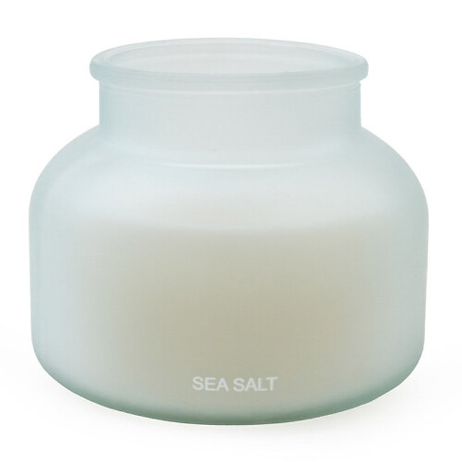 Sea Salt Frosted Candle, blue, SO'HOME