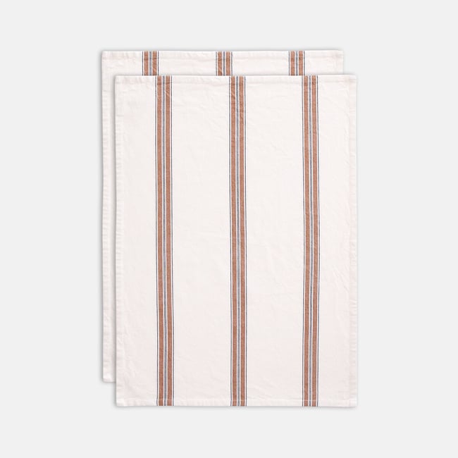 Set of 2 Boisseau Striped Washed Cotton Tea Towels - LA REDOUTE INTERIEURS