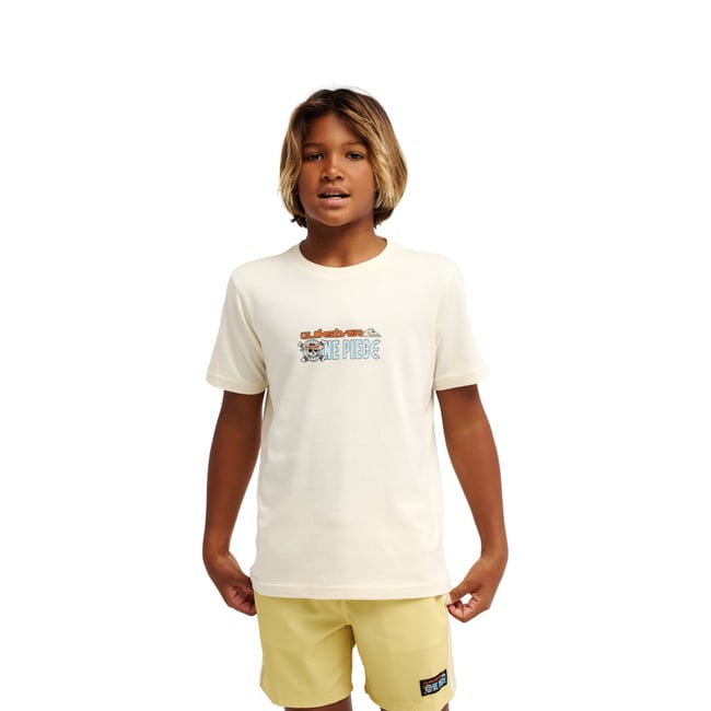 T-Shirt à manches courtes ONE PIECE PIRATES ISLAND blanc bone white <span itemprop=