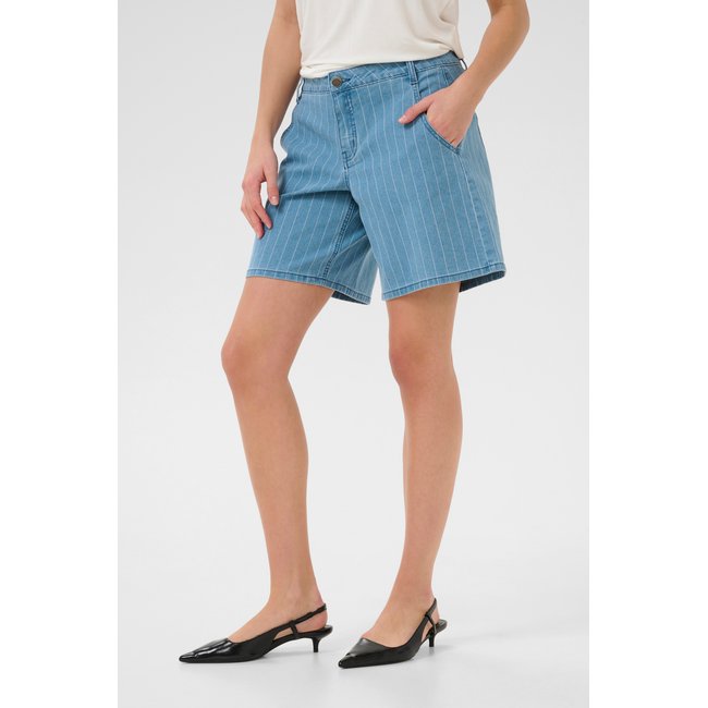 Shorts casual bleu light blue denim <span itemprop=