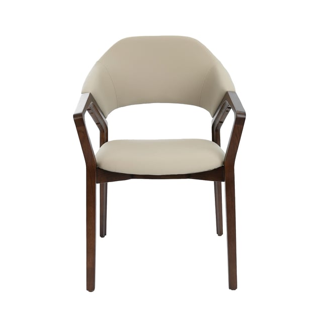Chaise en vison similicuir Couleur visón | noyer <span itemprop=