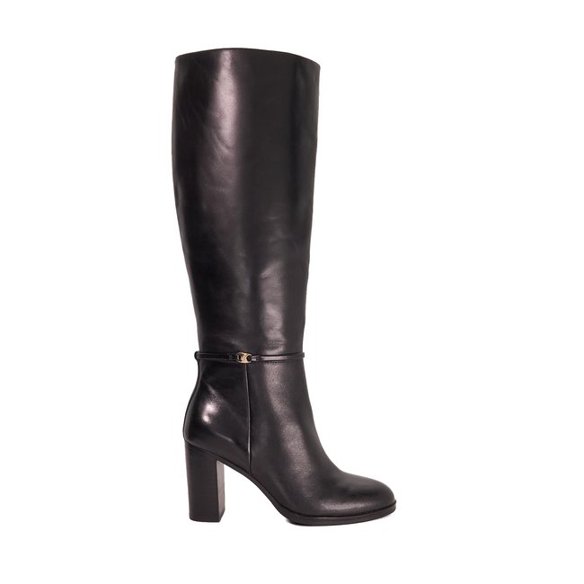 Bottes au genou à talon carré - STARLLING black-leather <span itemprop=