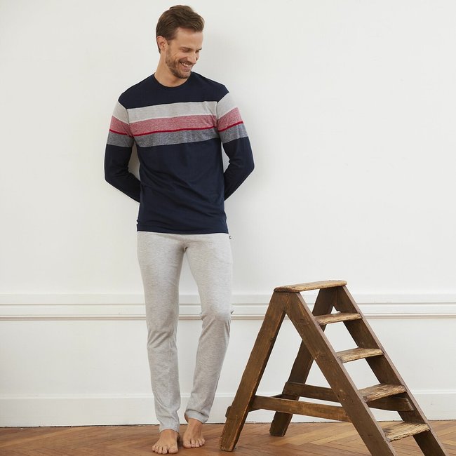 Pyjama, gestreept, lange mouwen <span itemprop=