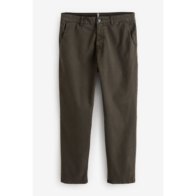 Pantalon chino slim doux haut de gamme marron foncé <span itemprop=