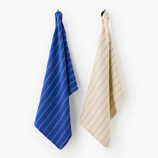Lot de 2 torchons, 50x70cm, 100% coton electrique <span itemprop=