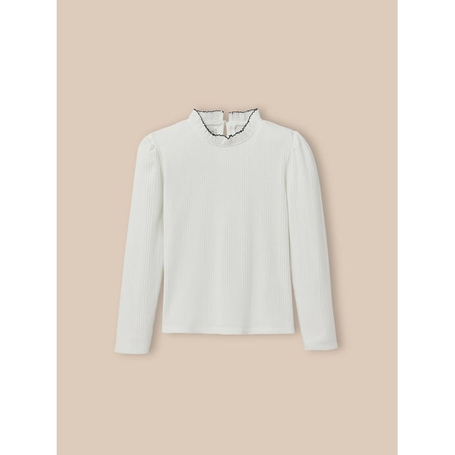 Sous-pull en coton biologique - Collection JUNIOR ecru <span itemprop=