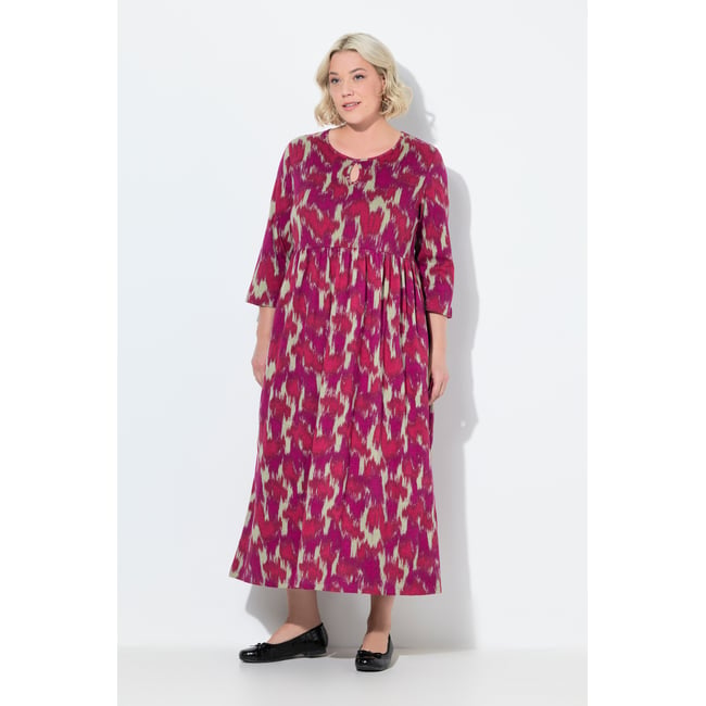 Robe maxi en jersey, coupe évasée noir <span itemprop=