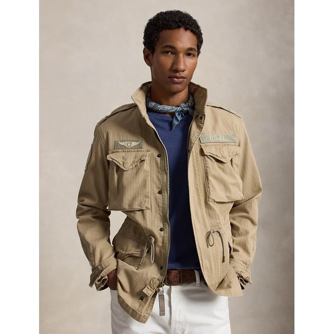Veste de treillis iconique beige kaki <span itemprop=