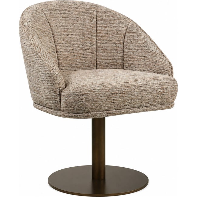 Chaise de salle à manger pivotante Couleur mocca linear <span itemprop=