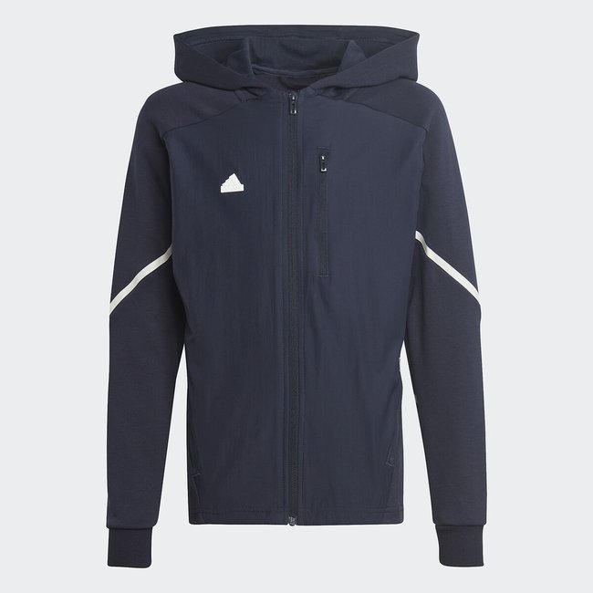 Sweatjacke, Kapuze und Reissverschluss marine <span itemprop=