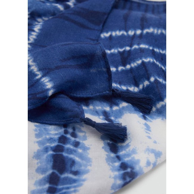 Foulard tie and dye bleu <span itemprop=