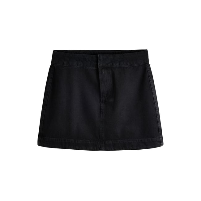 Minijupe en jean noir <span itemprop=