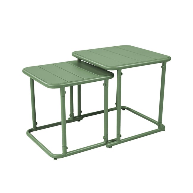 Table gigogne extérieure carrée en acier AMÉLIA - SWEEEK