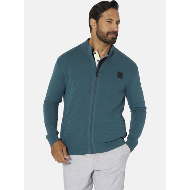Gilet en maille INGAR petrole <span itemprop=