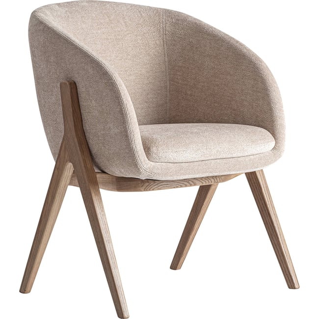 Chaise contemporaine en bois Couleur beige et frêne brun <span itemprop=