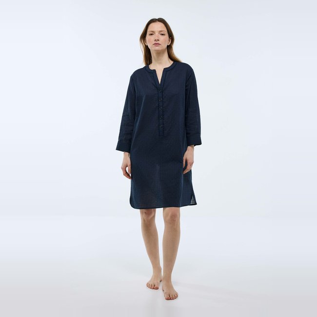 Chemise de nuit en coton dobby BIO - MONOPRIX