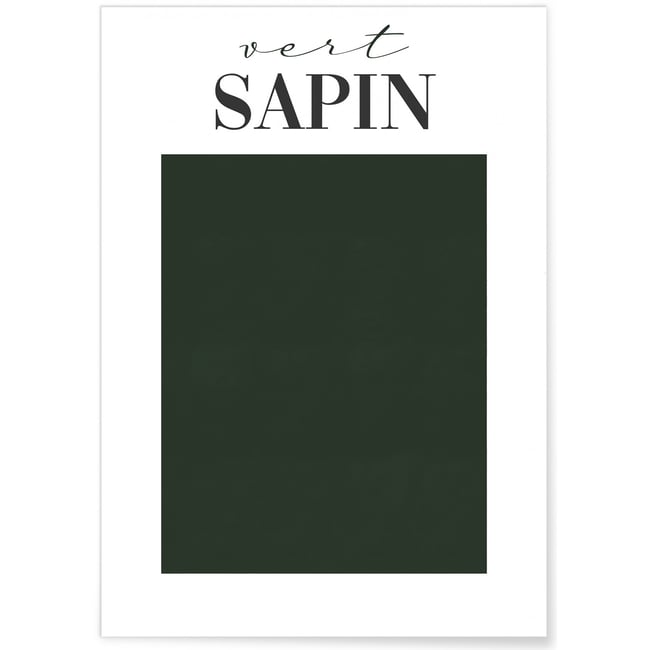 Affiche Vert Sapin Couleur blanc <span itemprop=