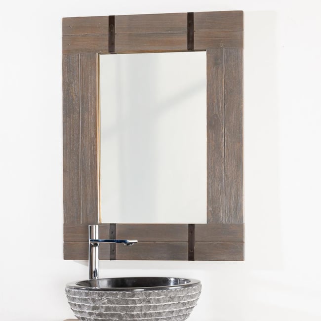 Miroir de rectangle 60x80 LOFT Couleur gris <span itemprop=