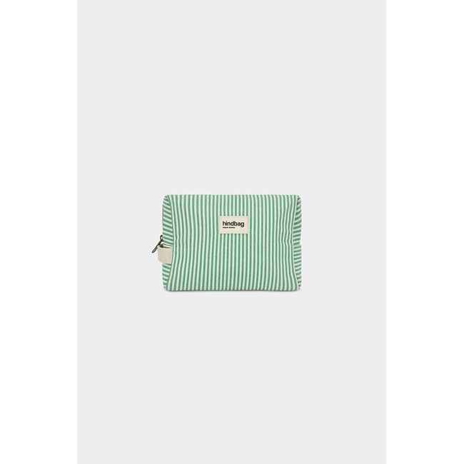 Trousse da toilette a righe, Leona rigato verde HINDBAG